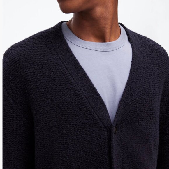 Madewell Bouclé Cardigan Sweater NWT in Navy - Picture 5 of 9